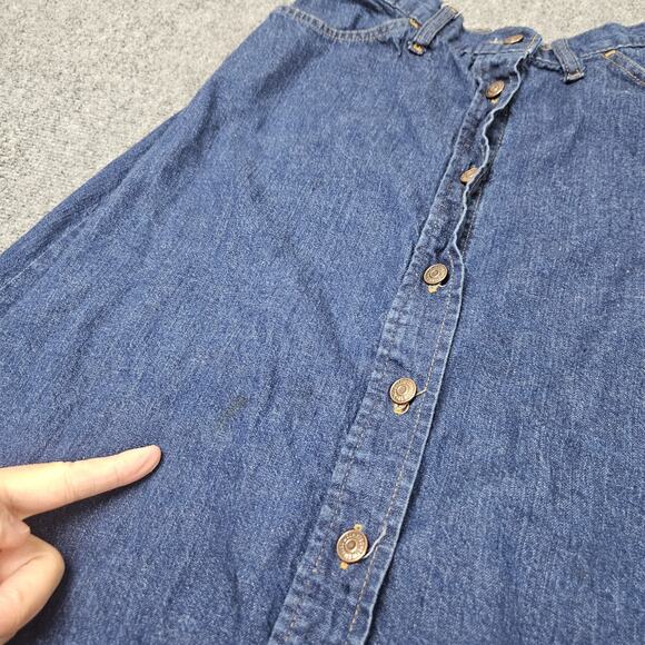 VTG Orange‎ Tab Levis Denim A Line Denim Skirt Tag Size 8/9 (TRUE 24 in Waist) - Picture 3 of 11